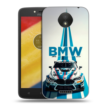 Силиконовый чехол на Motorola Moto C Plus с принтом БМВ BMW Силиконовый чехол на Motorola Moto C Plus с принтом БМВ BMW