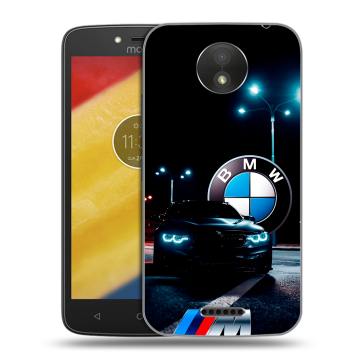 Силиконовый чехол на Motorola Moto C Plus с принтом БМВ BMW