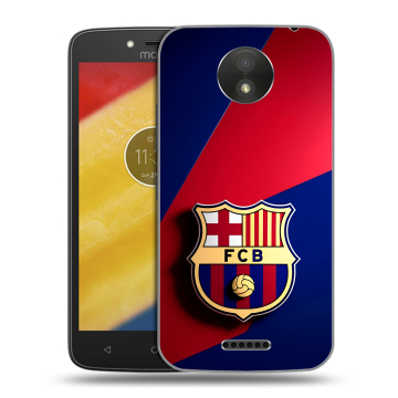 Силиконовый чехол на Motorola Moto C Plus с принтом Барселона Barcelona Силиконовый чехол на Motorola Moto C Plus с принтом Барселона Barcelona