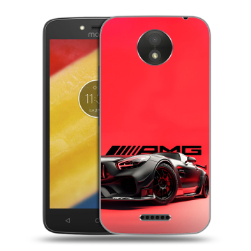 Силиконовый чехол на Motorola Moto C Plus с принтом Мерседес Mercedes AMG
