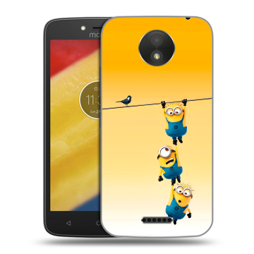 Силиконовый чехол на Motorola Moto C Plus с принтом Миньоны Силиконовый чехол на Motorola Moto C Plus с принтом Миньоны