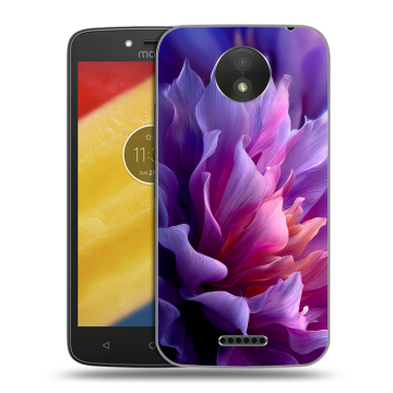 Силиконовый чехол на Motorola Moto C Plus с принтом женский цветы Силиконовый чехол на Motorola Moto C Plus с принтом женский цветы