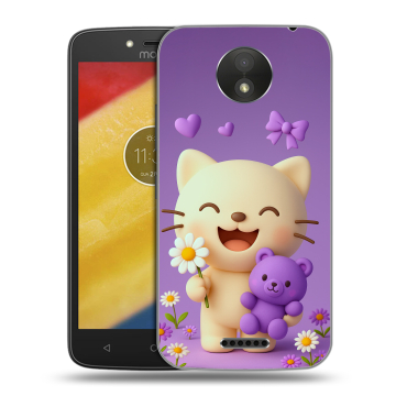 Силиконовый чехол на Motorola Moto C Plus с принтом для девочек Силиконовый чехол на Motorola Moto C Plus с принтом для девочек