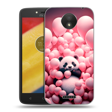 Силиконовый чехол на Motorola Moto C Plus с принтом Панда Силиконовый чехол на Motorola Moto C Plus с принтом Панда