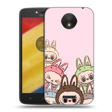 Силиконовый чехол на Motorola Moto C Plus с принтом Лабубу