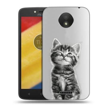 Силиконовый чехол на Motorola Moto C Plus с принтом Котенок Силиконовый чехол на Motorola Moto C Plus с принтом Котенок