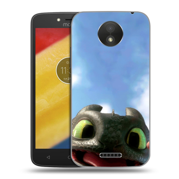 Силиконовый чехол на Motorola Moto C Plus с принтом Как приручить дракона Силиконовый чехол на Motorola Moto C Plus с принтом Как приручить дракона