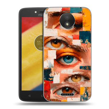 Силиконовый чехол на Motorola Moto C Plus с принтом Модный принт