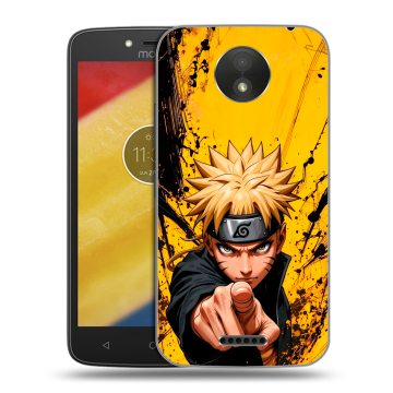 Силиконовый чехол на Motorola Moto C Plus с принтом Naruto Наруто Силиконовый чехол на Motorola Moto C Plus с принтом Naruto Наруто