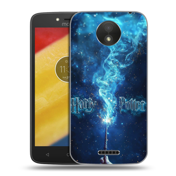 Силиконовый чехол на Motorola Moto C Plus с принтом Harry Potter Гарри Поттер Силиконовый чехол на Motorola Moto C Plus с принтом Harry Potter Гарри Поттер