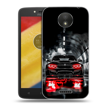 Силиконовый чехол на Motorola Moto C Plus с принтом BMW БМВ