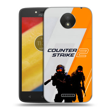 Силиконовый чехол на Motorola Moto C Plus с принтом Counter Strike Силиконовый чехол на Motorola Moto C Plus с принтом Counter Strike