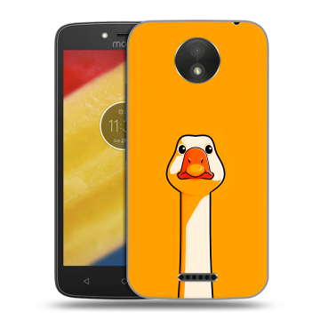 Силиконовый чехол на Motorola Moto C Plus с принтом Смешная утка