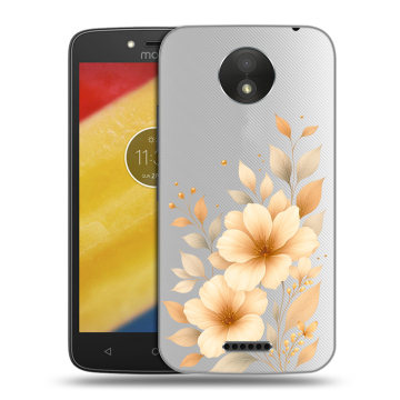 Силиконовый чехол на Motorola Moto C Plus с принтом для девушки