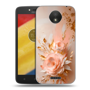 Силиконовый чехол на Motorola Moto C Plus с принтом женский