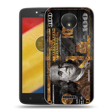 Силиконовый чехол на Motorola Moto C Plus с принтом Доллар деньги Силиконовый чехол на Motorola Moto C Plus с принтом Доллар деньги