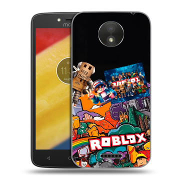 Силиконовый чехол на Motorola Moto C Plus с принтом Roblox Роблокс Силиконовый чехол на Motorola Moto C Plus с принтом Roblox Роблокс