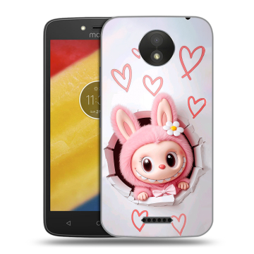 Силиконовый чехол на Motorola Moto C Plus с принтом Labubu Лабубу Силиконовый чехол на Motorola Moto C Plus с принтом Labubu Лабубу