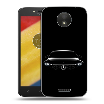 Силиконовый чехол на Motorola Moto C Plus с принтом Mercedes Мерседес Силиконовый чехол на Motorola Moto C Plus с принтом Mercedes Мерседес