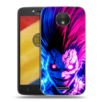 Силиконовый чехол на Motorola Moto C Plus с принтом Death note Тетрадь смерти