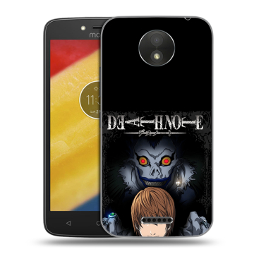 Силиконовый чехол на Motorola Moto C Plus с принтом Death note Тетрадь смерти