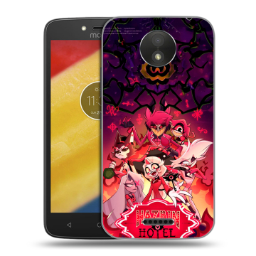 Силиконовый чехол на Motorola Moto C Plus с принтом Hazbin Hotel Отель Хазбин Силиконовый чехол на Motorola Moto C Plus с принтом Hazbin Hotel Отель Хазбин