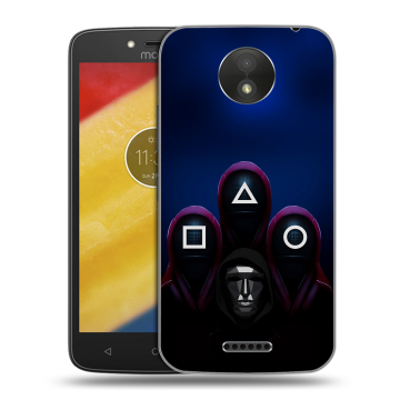 Силиконовый чехол на Motorola Moto C Plus с принтом Игра Кальмара
