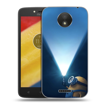 Силиконовый чехол на Motorola Moto C Plus с принтом Миньоны Силиконовый чехол на Motorola Moto C Plus с принтом Миньоны