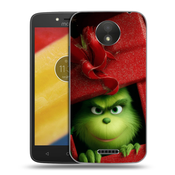Силиконовый чехол на Motorola Moto C Plus с принтом Новый год