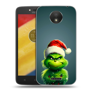 Силиконовый чехол на Motorola Moto C Plus с принтом Новый год Силиконовый чехол на Motorola Moto C Plus с принтом Новый год