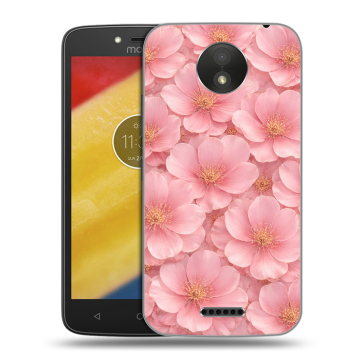 Силиконовый чехол на Motorola Moto C Plus с принтом женский