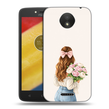Силиконовый чехол на Motorola Moto C Plus с принтом женский Силиконовый чехол на Motorola Moto C Plus с принтом женский
