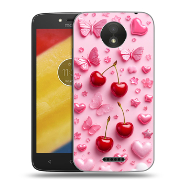Силиконовый чехол на Motorola Moto C Plus с принтом для девочек Силиконовый чехол на Motorola Moto C Plus с принтом для девочек