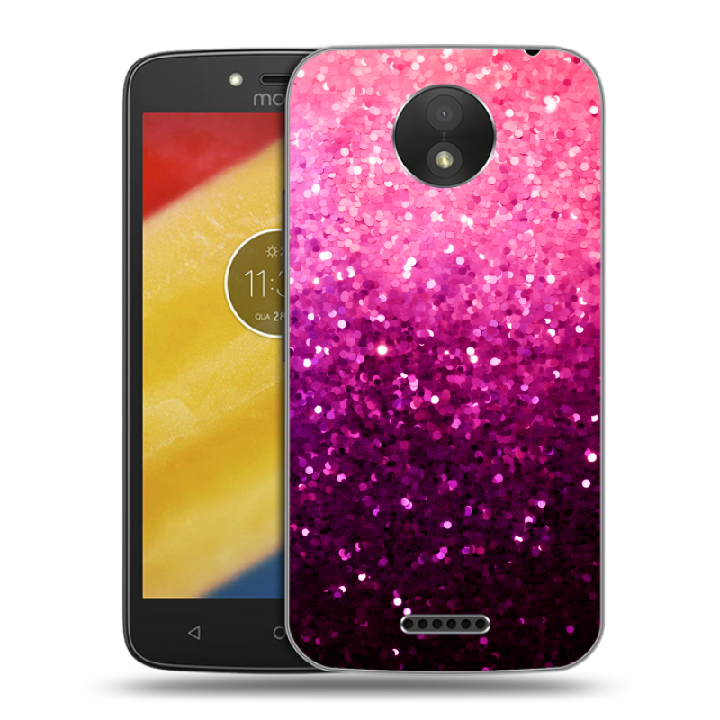 Силиконовый чехол на Motorola Moto C Plus с принтом Блестки Силиконовый чехол на Motorola Moto C Plus с принтом Блестки