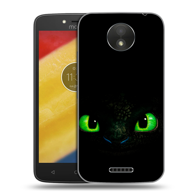 Силиконовый чехол на Motorola Moto C Plus с принтом Как приручить дракона Силиконовый чехол на Motorola Moto C Plus с принтом Как приручить дракона