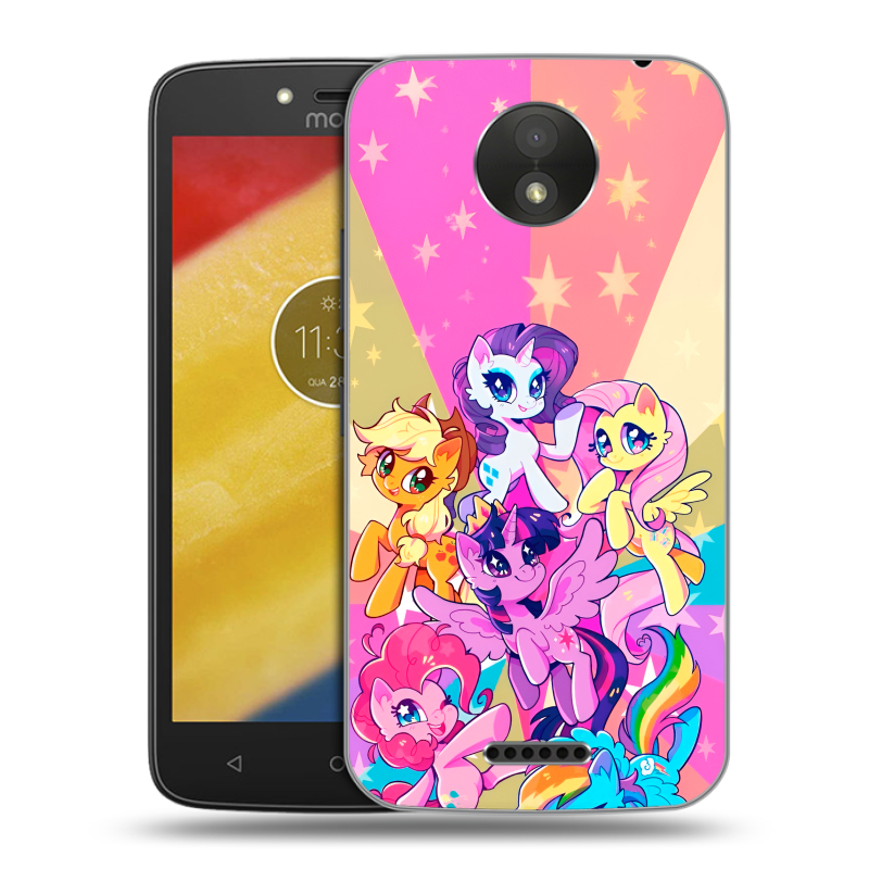 Силиконовый чехол на Motorola Moto C Plus с принтом My little pony Дружба чудо Силиконовый чехол на Motorola Moto C Plus с принтом My little pony Дружба чудо