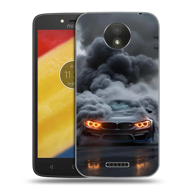 Силиконовый чехол на Motorola Moto C Plus с принтом BMW БМВ Силиконовый чехол на Motorola Moto C Plus с принтом BMW БМВ