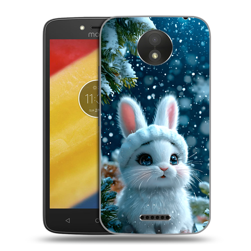 Пластиковый чехол на Motorola Moto C Plus с принтом Новый год Пластиковый чехол на Motorola Moto C Plus с принтом Новый год