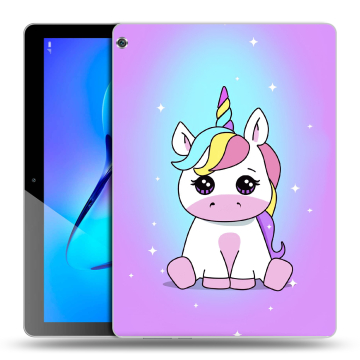 Силиконовый чехол на планшета Huawei MediaPad M3 Lite 10 с принтом Единорог