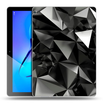 Силиконовый чехол на планшета Huawei MediaPad M3 Lite 10 с принтом Черные кристаллы