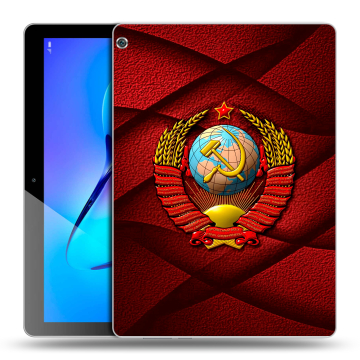 Силиконовый чехол на планшета Huawei MediaPad M3 Lite 10 с принтом Герб СССР