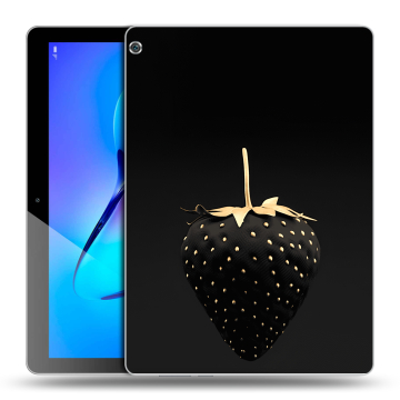 Силиконовый чехол на планшета Huawei MediaPad M3 Lite 10 с принтом Черная клубника