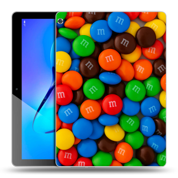 Силиконовый чехол на планшета Huawei MediaPad M3 Lite 10 с принтом Конфеты