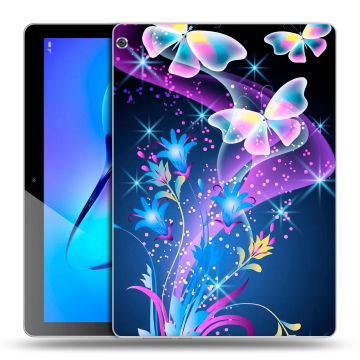 Силиконовый чехол на Huawei MediaPad M3 Lite 10 с принтом Бабочки