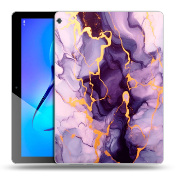 Силиконовый чехол на Huawei MediaPad M3 Lite 10 с принтом Мрамор