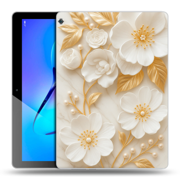 Силиконовый чехол на Huawei MediaPad M3 Lite 10 с принтом Цветы
