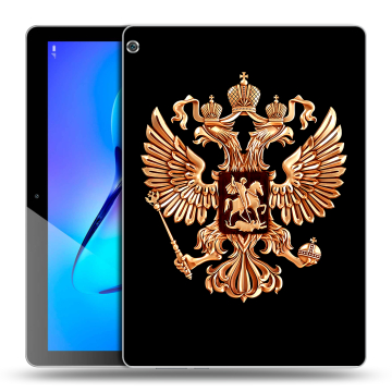 Силиконовый чехол на Huawei MediaPad M3 Lite 10 с принтом Герб России золотой Силиконовый чехол на Huawei MediaPad M3 Lite 10 с принтом Герб России золотой