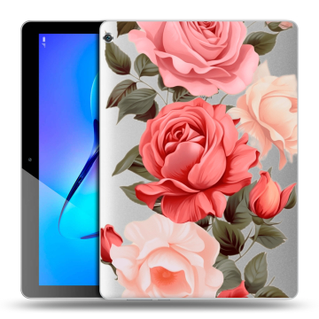Силиконовый чехол на Huawei MediaPad M3 Lite 10 с принтом Розы Силиконовый чехол на Huawei MediaPad M3 Lite 10 с принтом Розы