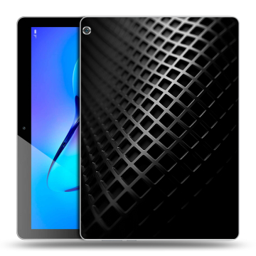 Силиконовый чехол на Huawei MediaPad M3 Lite 10 с принтом Текстура металла