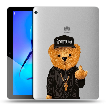 Силиконовый чехол на Huawei MediaPad M3 Lite 10 с принтом Плюшевый медведь
